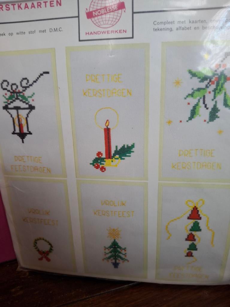 6 kerstkaarten, Ophalen of Verzenden, Nieuw, Borduurpakket