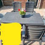 Hartman tuinset tafel en 3 standen stoelen, Tuin en Terras, Tuinsets en Loungesets, Ophalen, Gebruikt, Kunststof