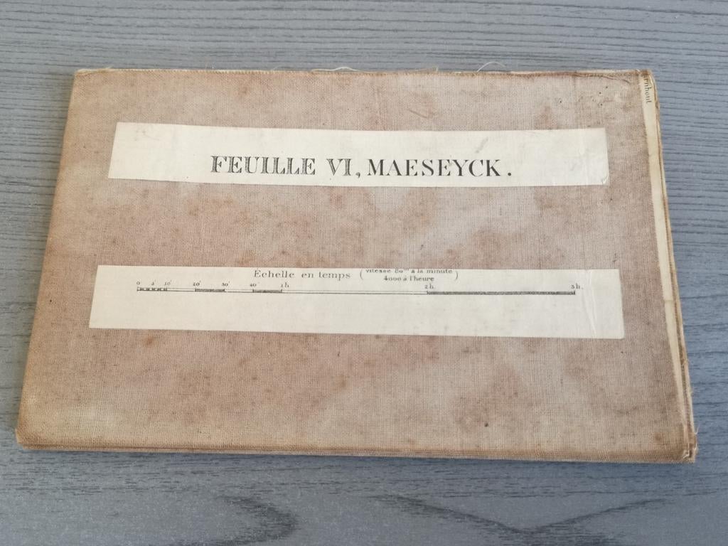 Oude Landkaart: Feuille VI, Maeseyck (België/Nederland), Boeken, Atlassen en Landkaarten, Gelezen, Ophalen of Verzenden, Landkaart
