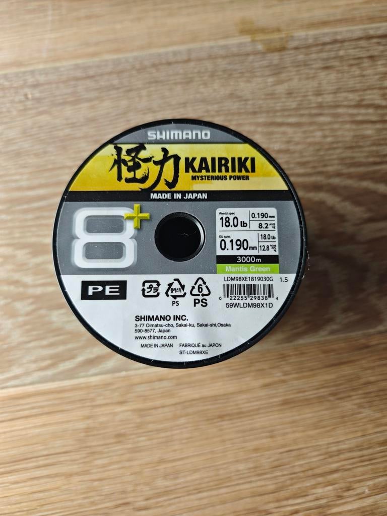 Shimano 3000 meter gevlochten vislijn 0,190mm, Watersport en Boten, Hengelsport | Algemeen, Ophalen of Verzenden