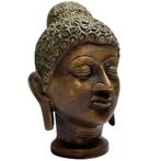 Oud Bronzen Boeddha Hoofd – India – Lot 468, Ophalen of Verzenden, Gebruikt