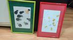 2 getekende schilderijtjes, Ophalen, Minder dan 50 cm, Zo goed als nieuw, Schilderij