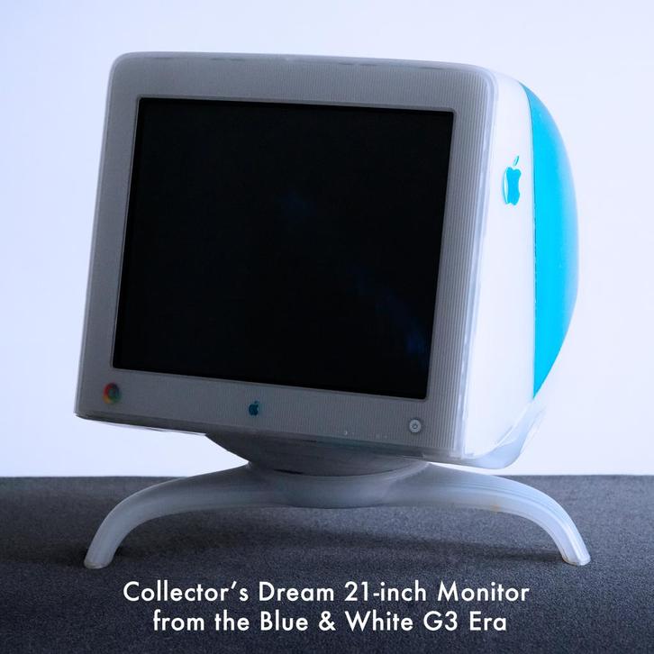 Iconic Apple Studio Display Blue & White 21-inch, Computers en Software, Vintage Computers, Ophalen