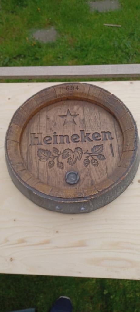 Heineken biervat decoratie - 40cm - mancave, Ophalen, Gebruikt, Overige typen