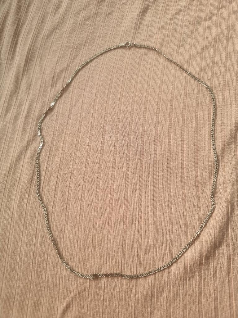 Zilveren ketting met hanger, Met hanger, Gebruikt, Ophalen of Verzenden, Zilver