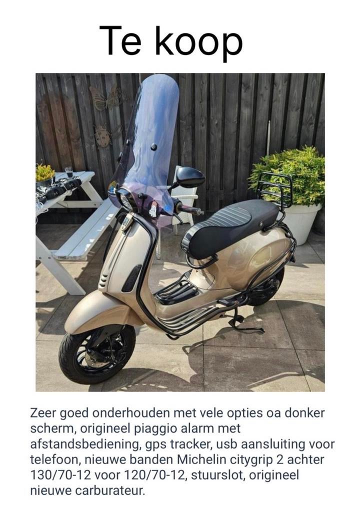 Te koop prachtige vespa sprint, Fietsen en Brommers, Scooters | Vespa, Ophalen, Zo goed als nieuw, Benzine, Overige modellen