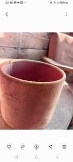 Velours lampenkapje, zo goed als nieuw., Ophalen, Zo goed als nieuw, Rond, Minder dan 25 cm