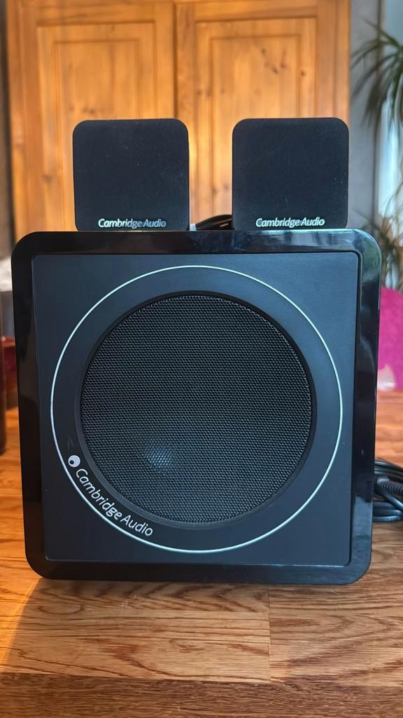 Cambridge Audio Minx 2.1 speakerset, Audio, Tv en Foto, Luidsprekers, Gebruikt, Front, Rear of Stereo speakers, Overige merken