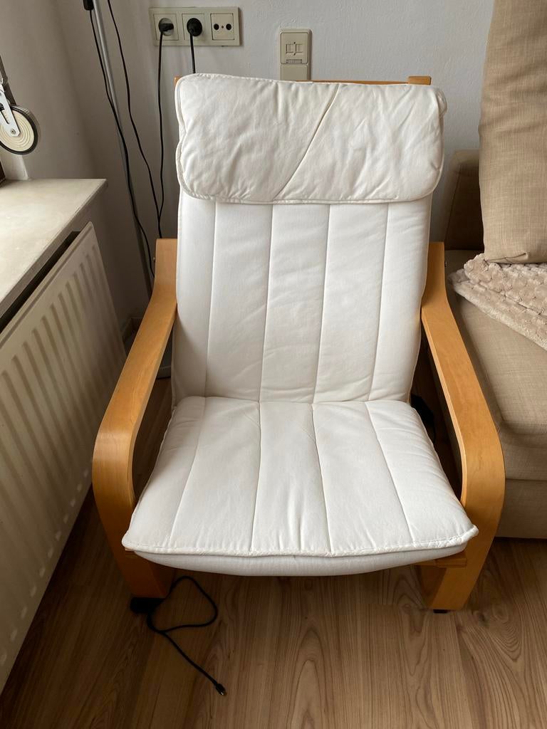 IKEA Poang stoel, Huis en Inrichting, Stoelen, Ophalen, Wit, Zo goed als nieuw, Eén