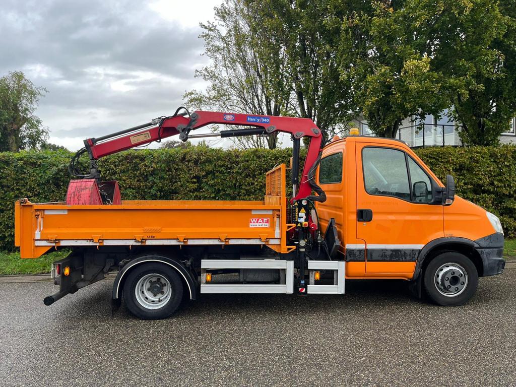 Iveco Daily 70C15 Kipper + kraan , 18000 km , bijna nieuw !, Auto's, Euro 5, Achterwielaandrijving, Iveco, Bedrijf
