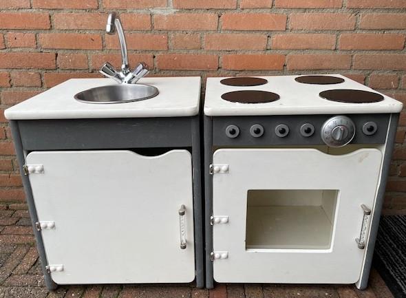 2 delige speelkeuken 43x40x52cm (handgemaakt), Ophalen, Gebruikt, Hout, Speelkeuken