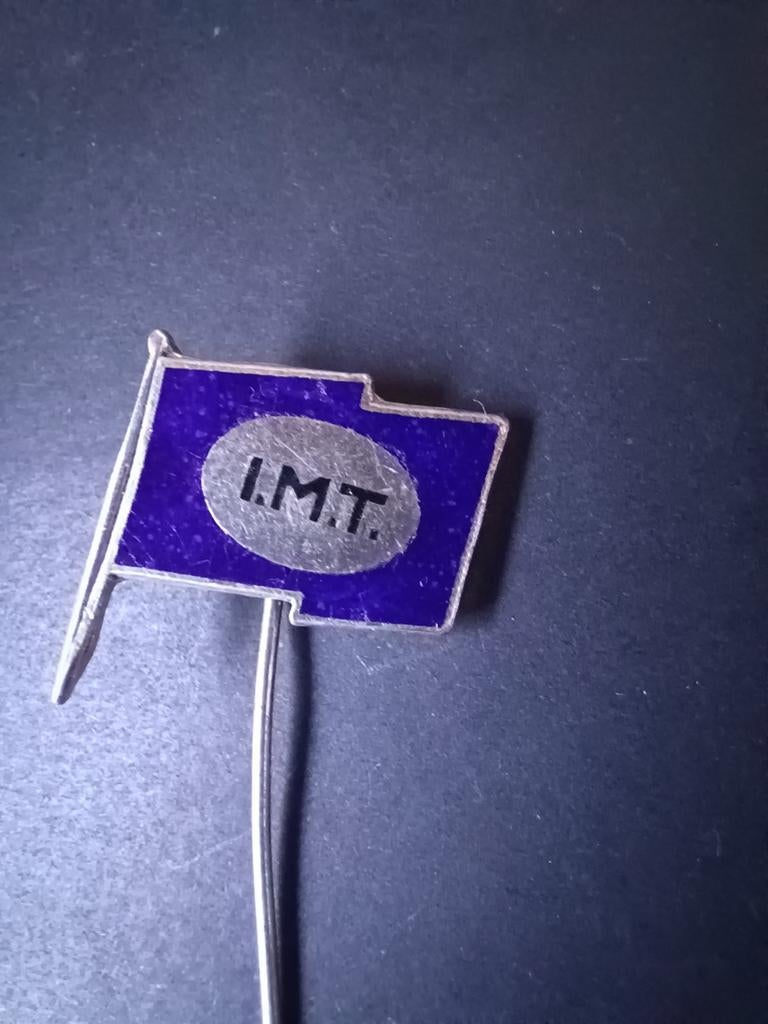 Speldje I.M.T. (vlag) emaille, Ophalen, Gebruikt, Overige onderwerpen, Speldje of Pin