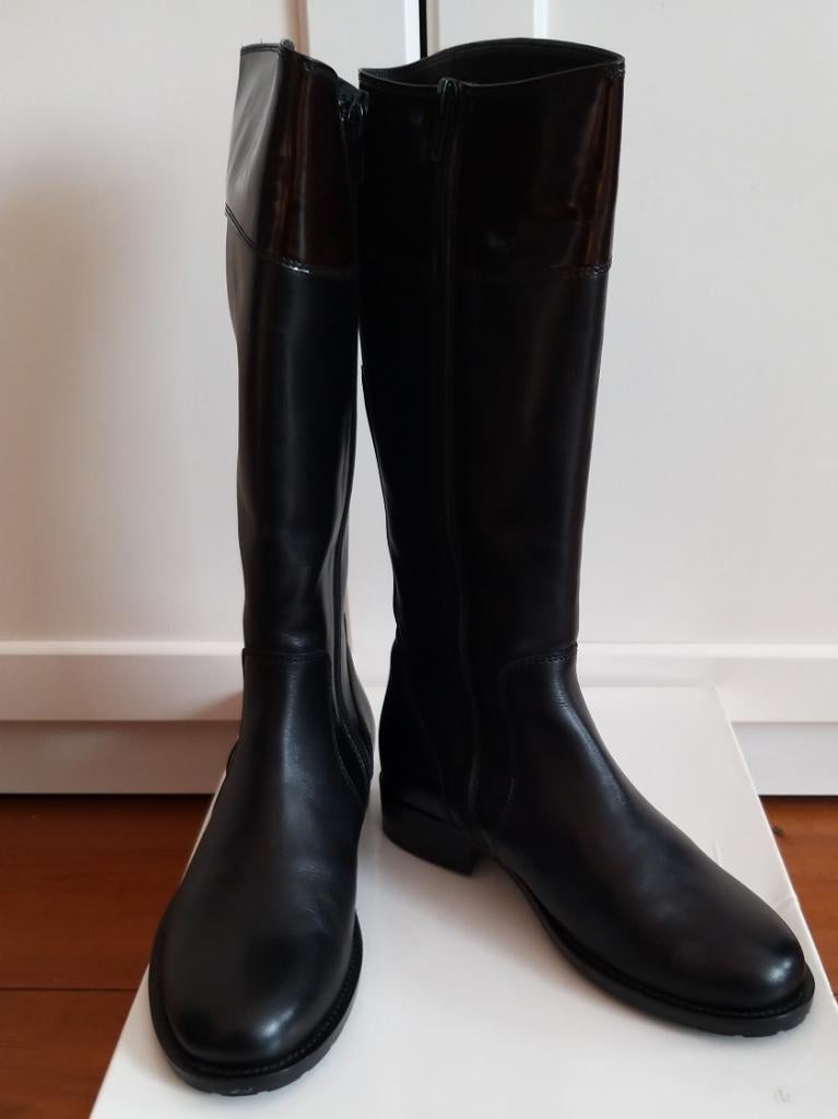 Cherie nieuwe zwarte hoge lederen leren laarzen, maat 34, Kleding | Dames, Schoenen, Hoge laarzen, Chérie, Zwart, Nieuw