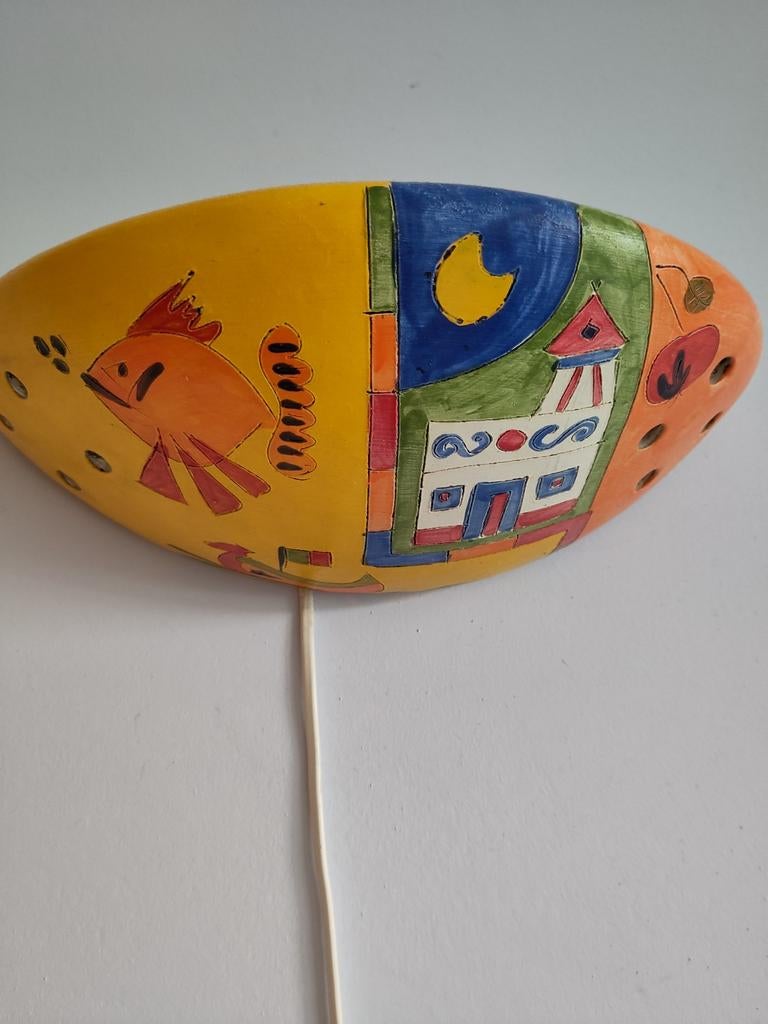 2 wandlampjes van Portugees aardewerk, Ophalen of Verzenden