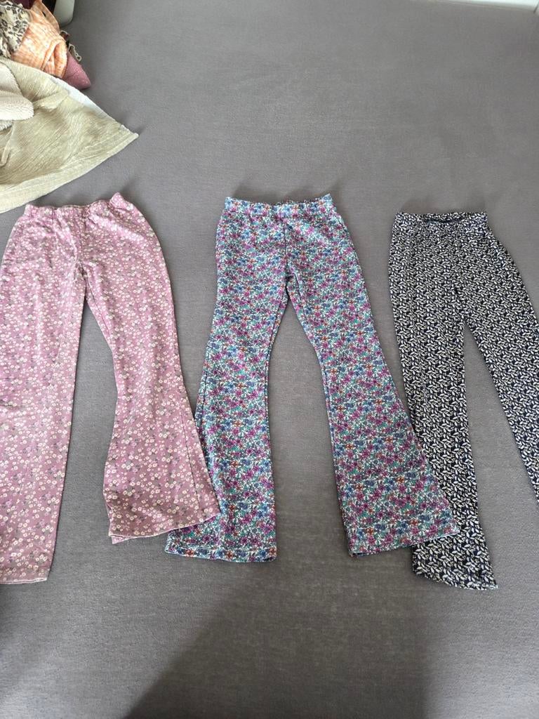 3 meisjes leggings, maat 134 en 140, gebruikt, Kleding | Dames, Leggings, Maillots en Panty's, Ophalen
