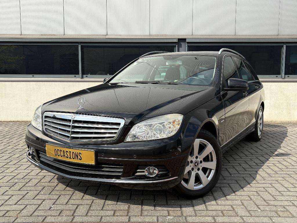 Mercedes-Benz C-klasse Estate 200 K CGI |Navi,PDC,Cruise|, Auto's, Automaat, 4 cilinders, Zwart, Grijs