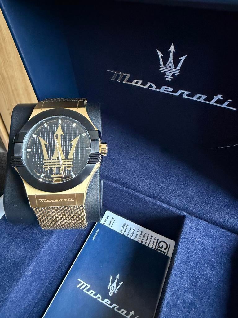 Maserati Potenza Goudkleurig Herenhorloge R8853108006, Sieraden, Tassen en Uiterlijk, Horloges | Heren, Overige merken, Polshorloge