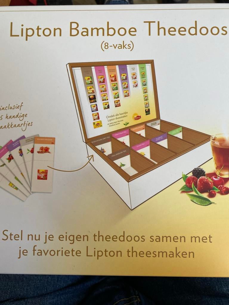 Lipton Bamboe Theedoos - 8 vaks, nooit gebruikt, Ophalen of Verzenden, Zo goed als nieuw