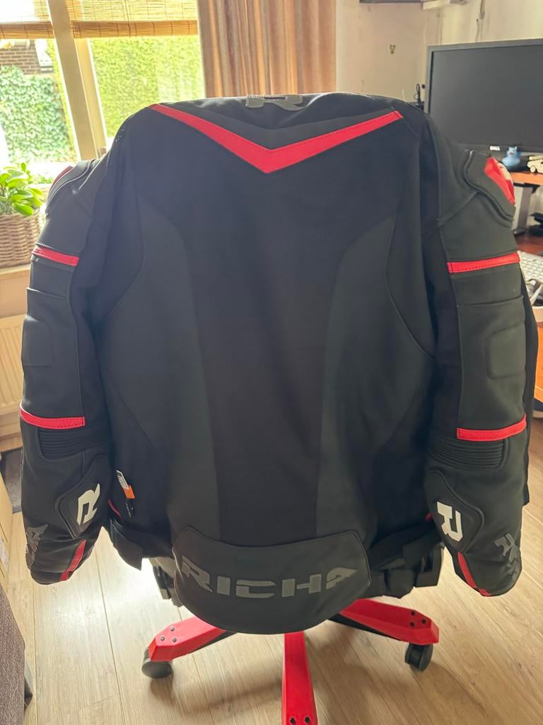 Richa Terminator Motorjas - Zwart/Rood Maat - S, Ophalen of Verzenden, Tweedehands, Heren, Jas | textiel