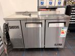 RVS horeca vriezer tafel formaat, Gebruikt, Minder dan 85 cm, 60 cm of meer, 100 tot 150 liter