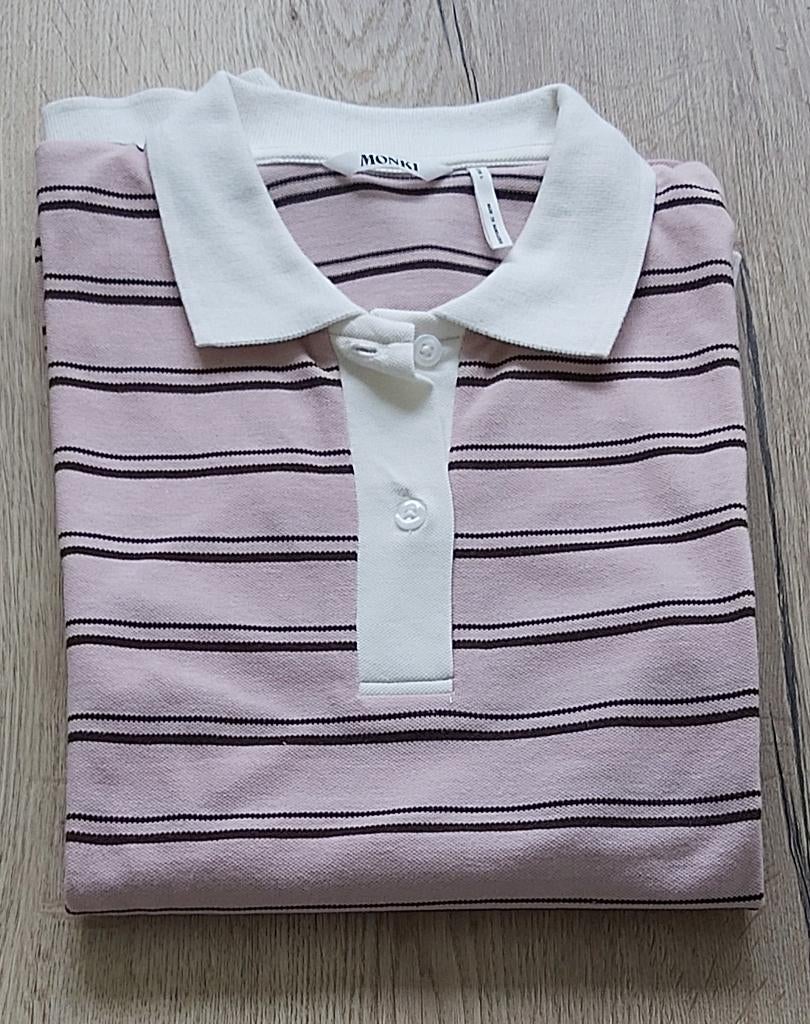 Vrouwen Polo MONKI  Maat L Lange Mouw Oud Roze ., Maat 42/44 (L), Ophalen of Verzenden, Zo goed als nieuw, Roze