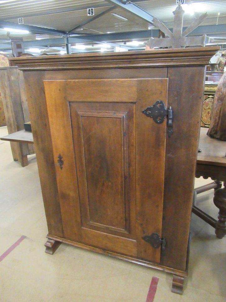 Oer 11775 ANTIEK 18e eeuws eiken spindje met ijzerbeslag, Antiek en Kunst, Antiek | Overige Antiek, Ophalen