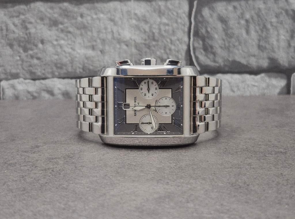 Raymond Don Giovanni Cosi Grande 4878 set + nieuw staal band, Overige merken, Leer, Staal, Polshorloge