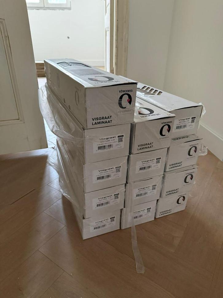 VT Wonen visgraat vloer, Doe-het-zelf en Verbouw, Vloerdelen en Plavuizen, Nieuw, Laminaat, Hout, Minder dan 50 cm, Minder dan 10 cm