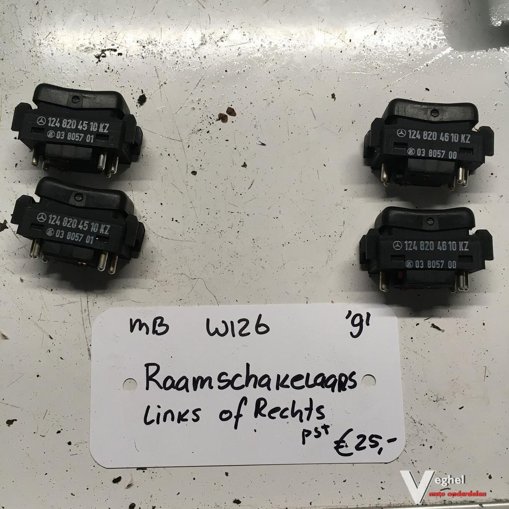 Mercedes W126 1991  Raamschakelaars Links of Rechts, Gebruikt, -, -, Ophalen of Verzenden