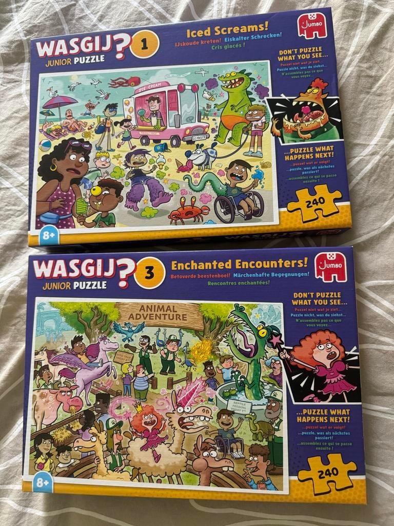 Wasgij Junior puzzel nummer 1 & 3, Ophalen of Verzenden, Meer dan 50 stukjes, Nieuw, 6 jaar of ouder