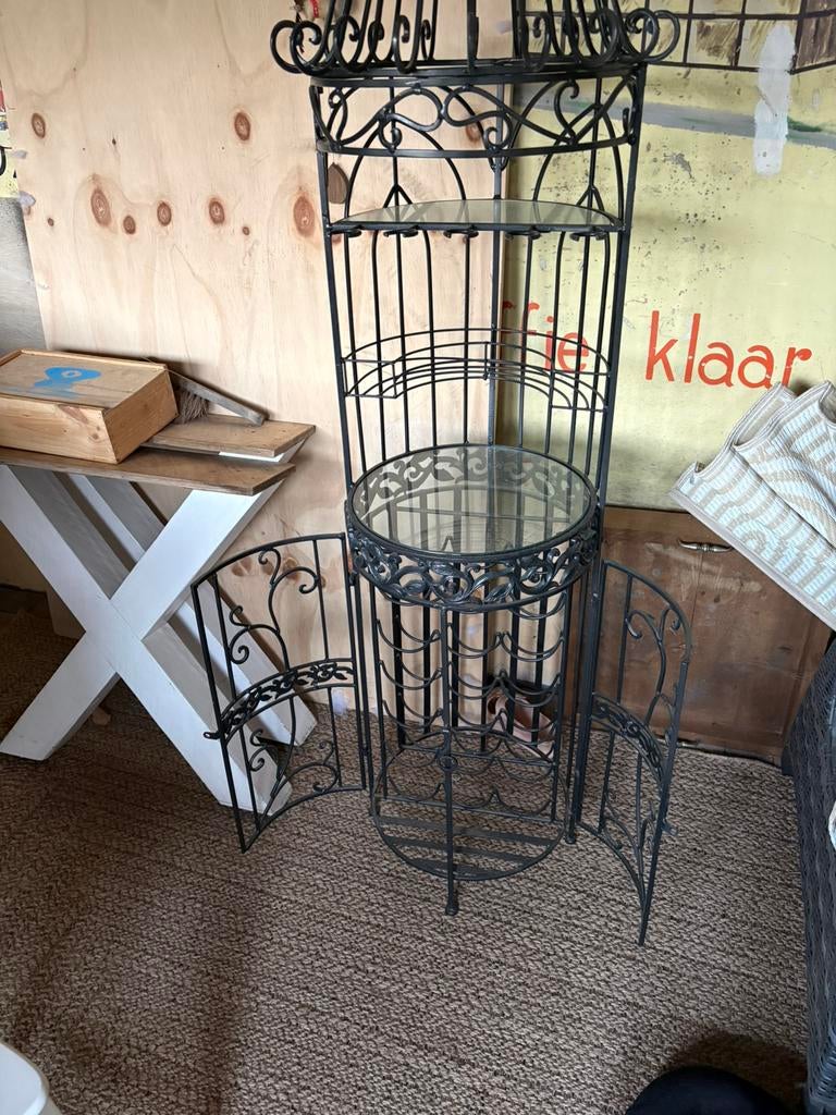 Wijnrek van ijzer, Ophalen of Verzenden, Zo goed als nieuw, Minder dan 50 cm, 5 tot 15 flessen