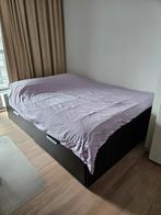 Ikea Brimnes bed 160x200 met lattenbodem en matras, Ophalen, Wit, Tweepersoons, 160 cm