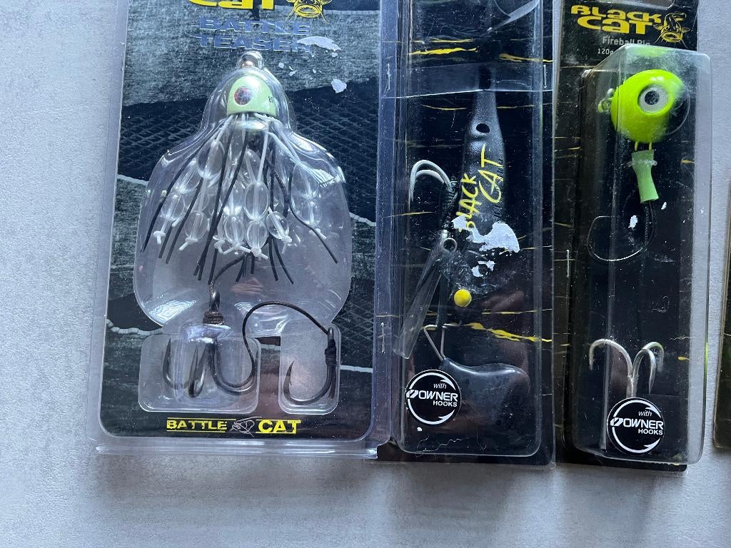 adv 438 / NIEUW mixset diverse BIG GAME visspullen BLACK CAT, Ophalen of Verzenden, Nieuw, Overige typen