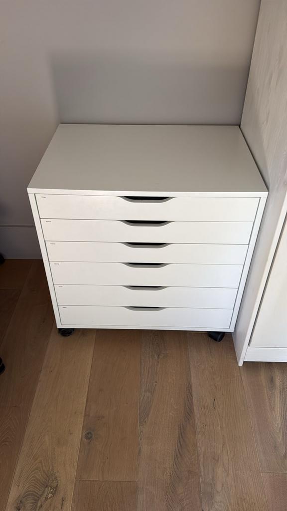 IKEA ALEX Ladeblok op wielen, wit, ca 48 x 66 cm hoogte 66, Huis en Inrichting, Overige materialen, Minder dan 50 cm, 5 laden of meer