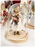 Lief stolpje, hout met glas, 17cm. hoog 12 cm.doorsnee, Huis en Inrichting, Haelen, Ophalen of Verzenden, Clayre, Nieuw