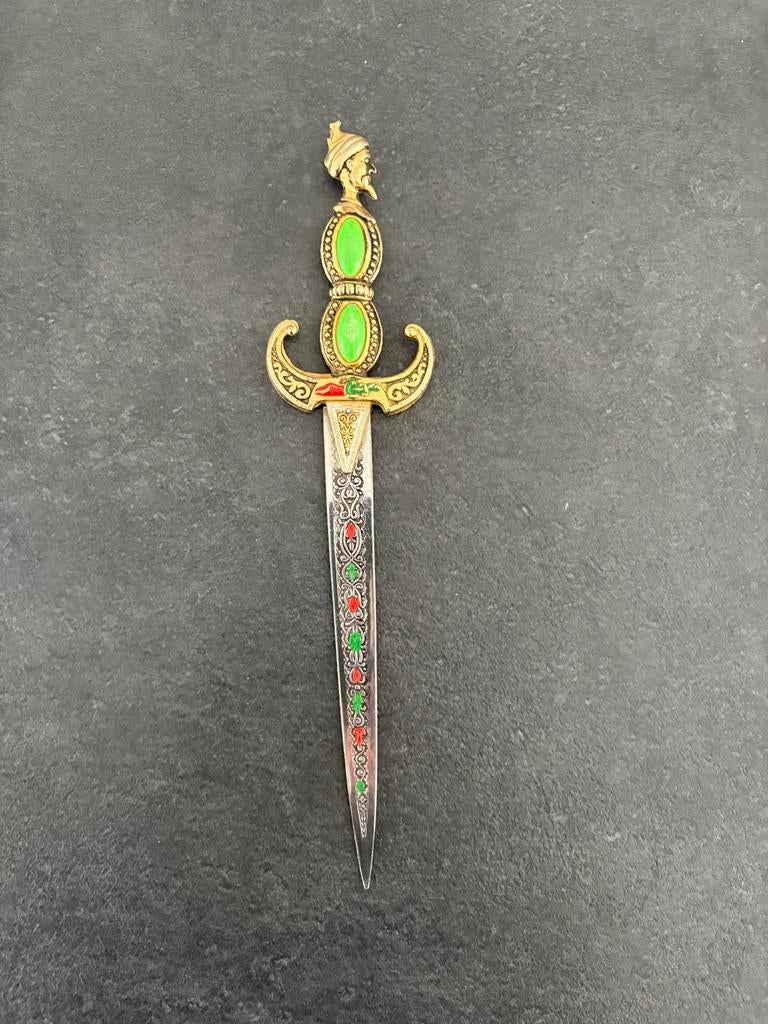 Decoratieve briefopener in dolkvorm met oosterse details, Ophalen of Verzenden