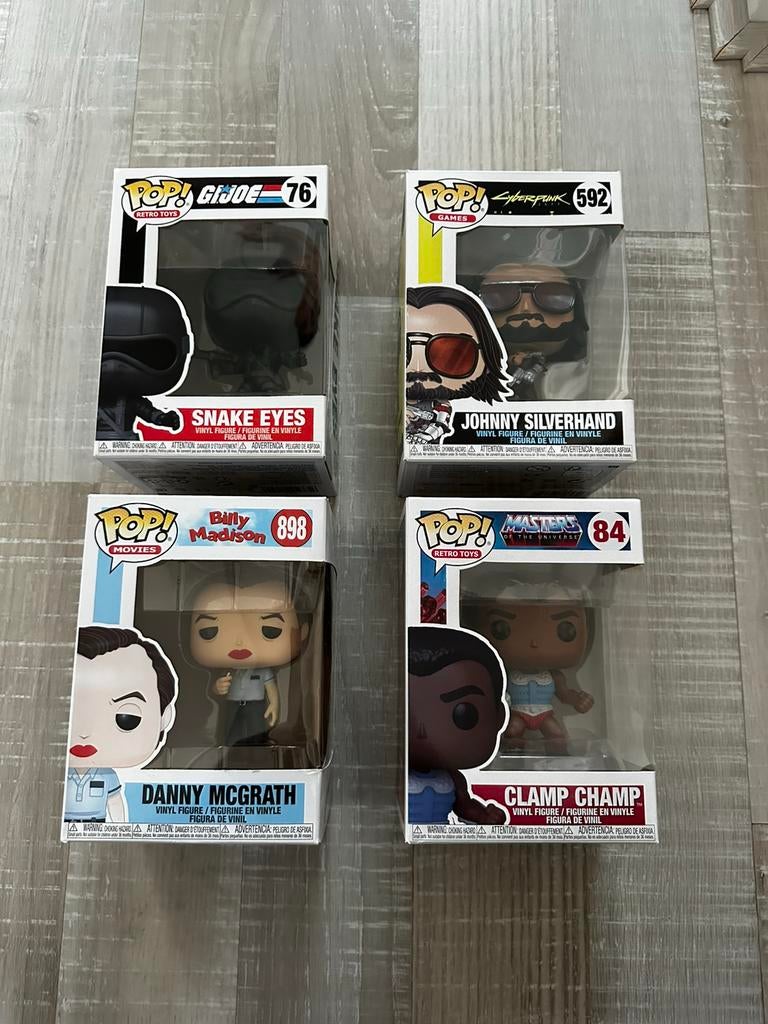 FunkoPop 4x divers, Verzamelen, Ophalen, Zo goed als nieuw