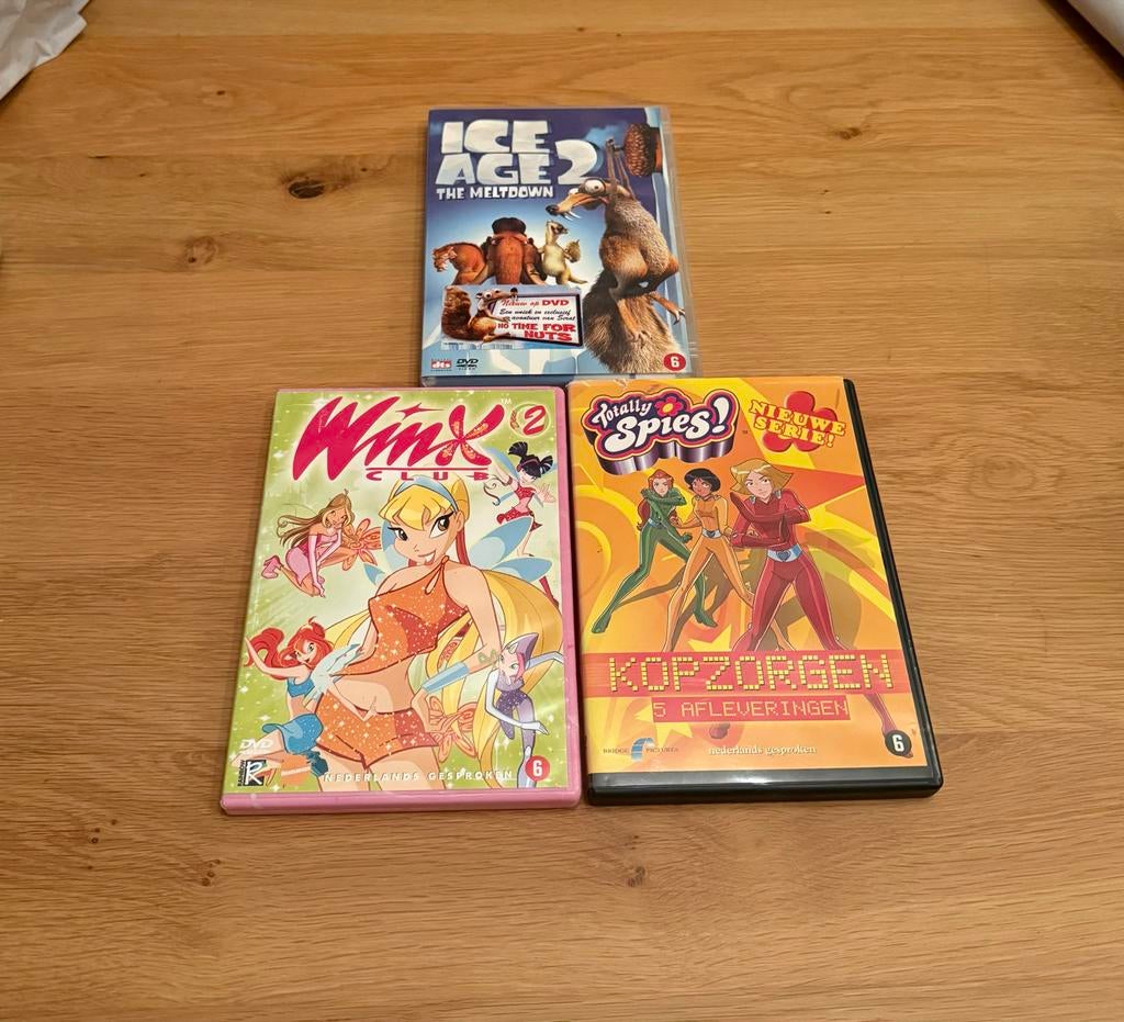 Ice Age 2, Winx Club en Totally Spies DVD's, Cd's en Dvd's, Ophalen, Avontuur, Gebruikt, Vanaf 6 jaar