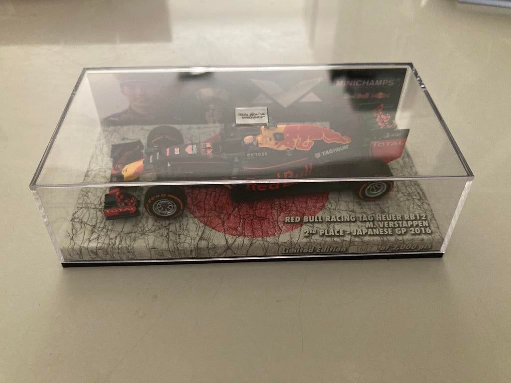Max Verstappen rb12 japanese gp 2016 1/43, Ophalen of Verzenden, Nieuw, Formule 1