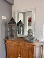 Windlicht hout, Huis en Inrichting, Woonaccessoires | Kandelaars en Kaarsen, Ophalen, Gebruikt, 50 tot 75 cm, Kandelaar