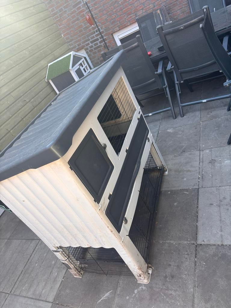Gratis Konijnenhok, Dieren en Toebehoren, Ophalen, 90 cm of meer, Hok, 110 cm of meer