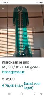 Prachtige Marokkaanse jurk - Groen met borduursels, Kleding | Dames, Jurken, Ophalen of Verzenden