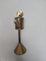 Antieke koperen wand olielamp / kaarslamp – brocante, Ophalen