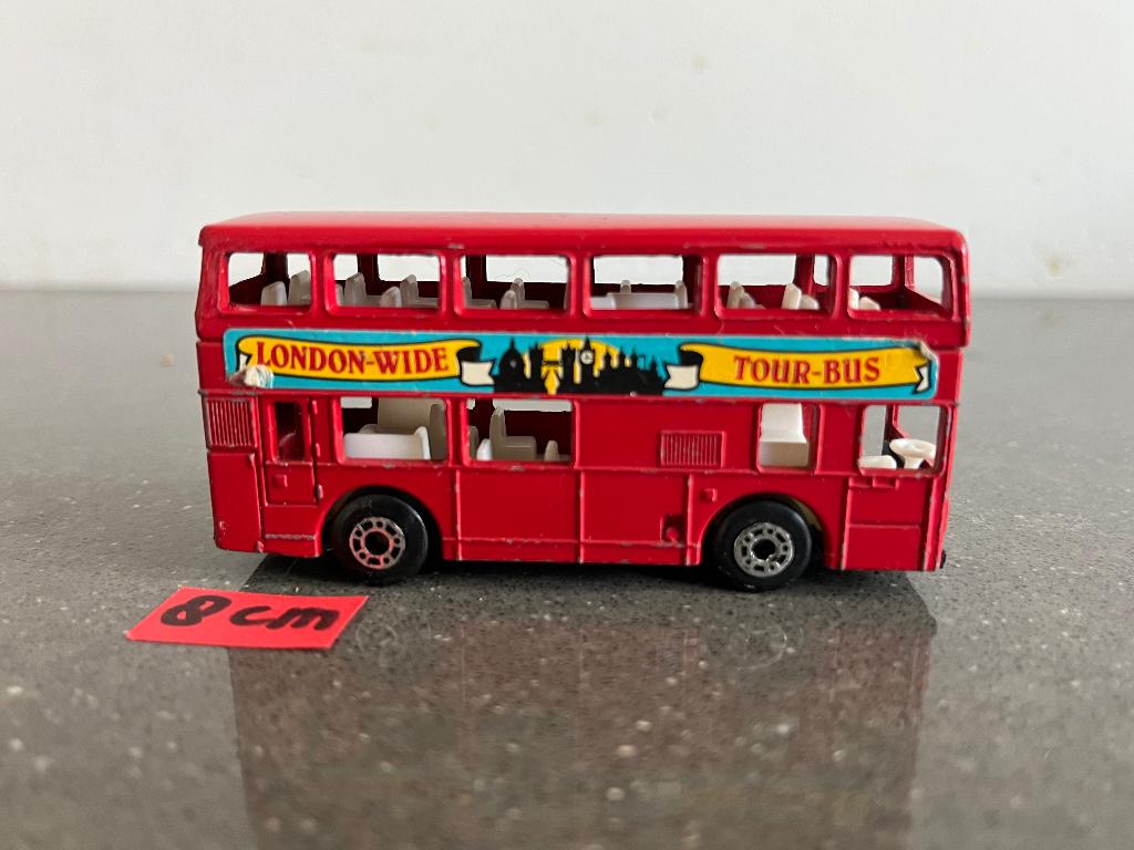 Engelse dubbeldekker (8 cm), Overige merken, Gebruikt, Auto, Groter dan 1:32