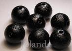 0274 Git Zwarte Stardust Acryl Kralen (14 mm), Ophalen of Verzenden, Nieuw, Kraal