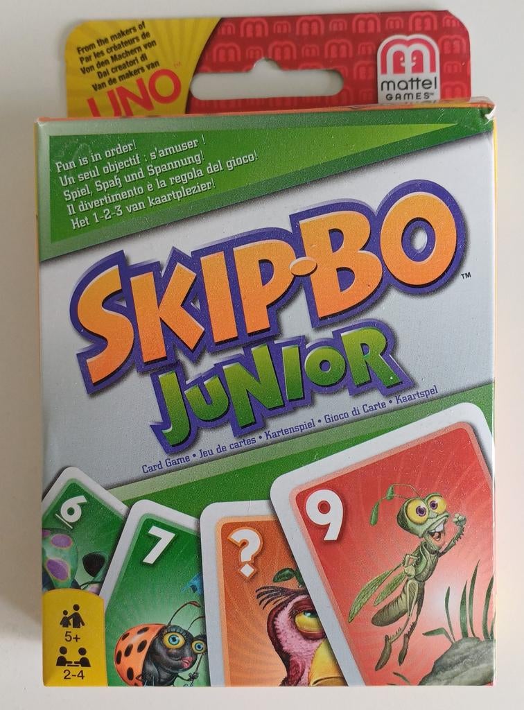 Skip-Bo Junior kaartspel, Een of twee spelers, Ophalen of Verzenden, Zo goed als nieuw, Mattel