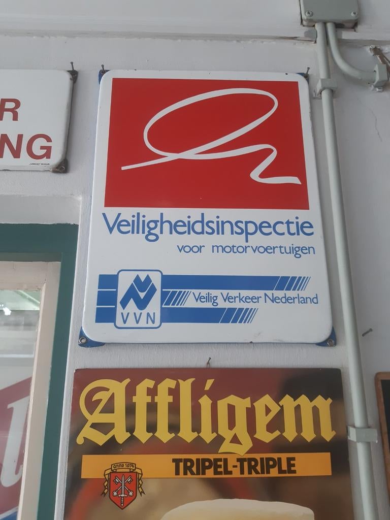 VVN Veiligheidsinspectie voor motorvoertuigen Emaille Bord, Ophalen of Verzenden