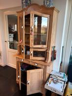 Antieke grenen kast vitrinekast buffet rond 1900, Ophalen, Zo goed als nieuw, 25 tot 50 cm, 150 tot 200 cm