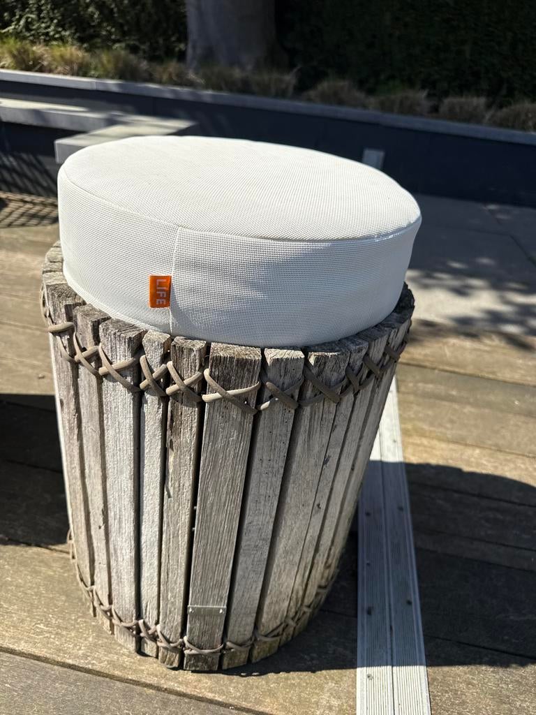 Life kussen - Rond en comfortabel, Ophalen of Verzenden, Zo goed als nieuw, Wit, Rond