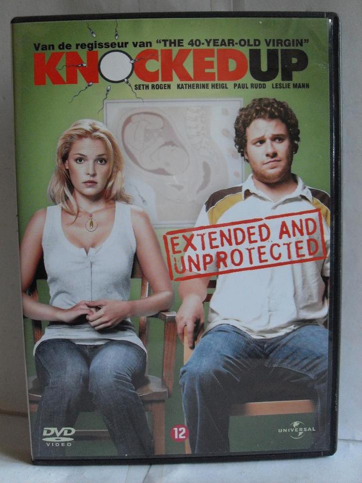 Knocked Up (originele dvd) Katherine Heigl, Cd's en Dvd's, Dvd's | Komedie, Zo goed als nieuw, Romantische komedie, Vanaf 12 jaar